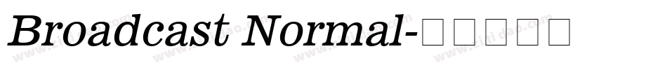 Broadcast Normal字体转换